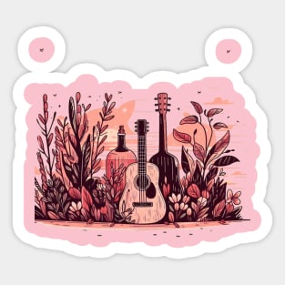 guitar garden Sticker